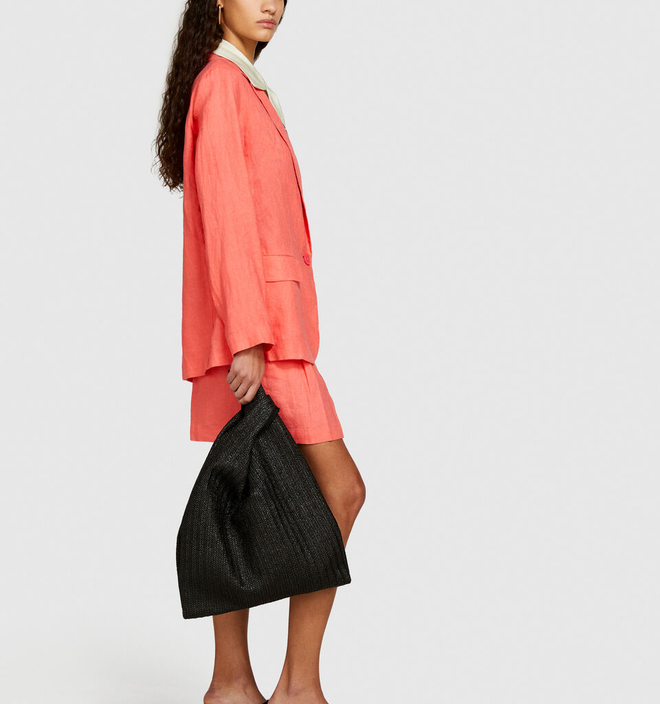 100% linen blazer - women's blazers - Coral | Sisley image number 2